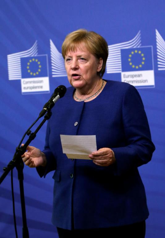 La chancelière allemande Angela Merkel, le 24 juin 2018 à Bruxelles [Aris Oikonomou / AFP/Archives]