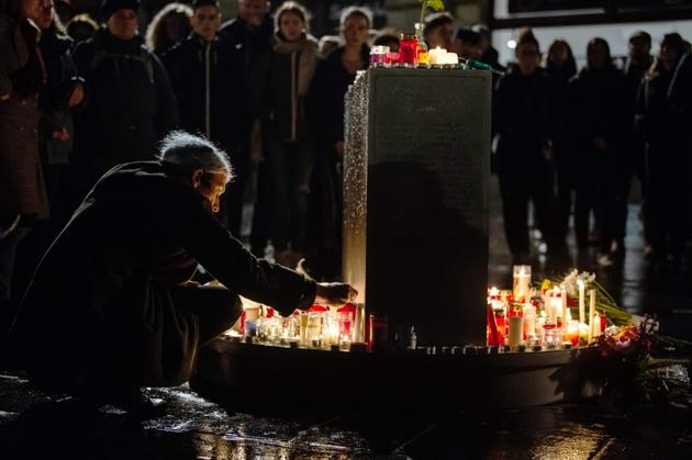 Cérémonie d'hommage aux victimes de l'attaque d'une synagogue à Halle (Allemagne) le 9 octobre 2019 [Swen Pförtner / dpa/AFP]
