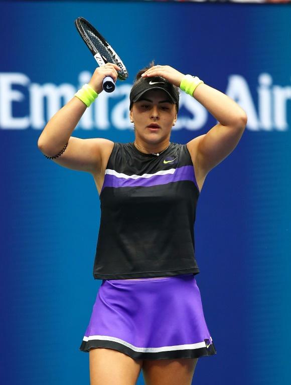 Bianca Andreescu célèbre la balle de match en finale de l'US Open, le 7 septembre 2019 à New York  [CLIVE BRUNSKILL / GETTY IMAGES NORTH AMERICA/AFP]