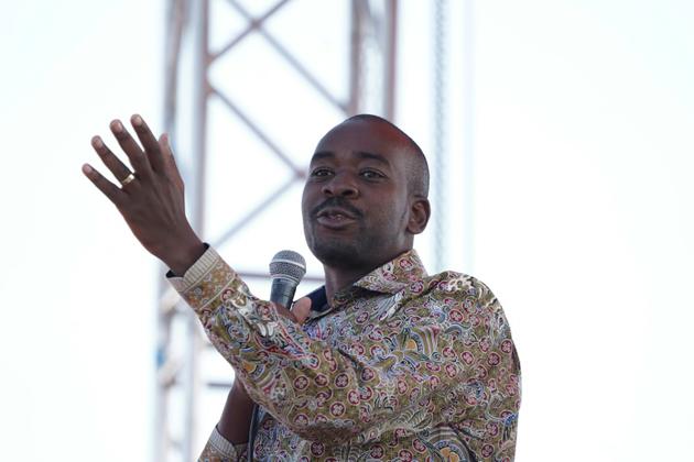 Nelson Chamisa, leader du Mouvement pour le changement démocratique (MDC) à Harare, le 28 juillet 2018                                [Zinyange AUNTONY / AFP]