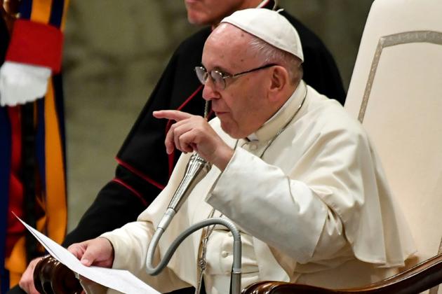 Le Pape François lors de son audience hebdomadaire au Vatican, le 1er août 2018  [Andreas SOLARO / AFP]