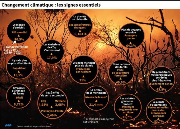 Changement climatique : les signes essentiels [John SAEKI / AFP]