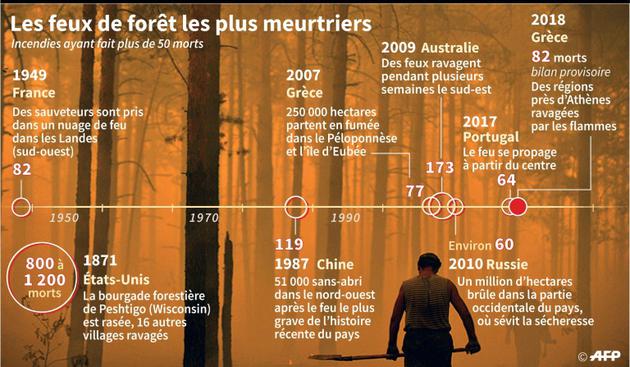 Les feux de forêt les plus meurtriers dans le monde [Alain BOMMENEL / AFP]