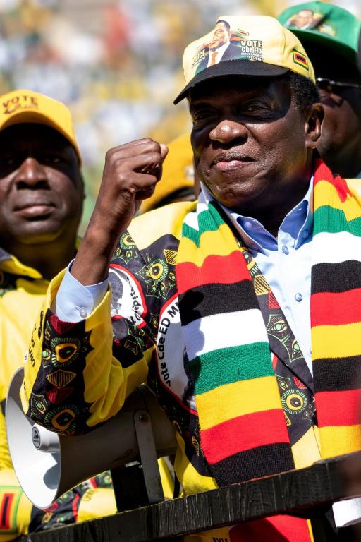 Emmerson Mnangagwa à Harare, le 28 juillet 2018 [MARCO LONGARI / AFP]