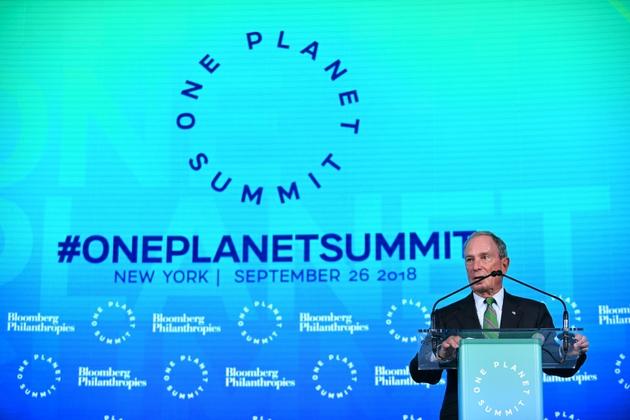 Michael Bloomberg au One Planet Summit, le 26 septembre 2018 à New York [MANDEL NGAN / AFP]