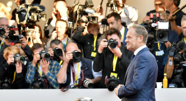 Le président du Conseil européen Donald Tusk, le 20 septembre 2018 à Salzbourg, en Autriche [BARBARA GINDL / APA/AFP]