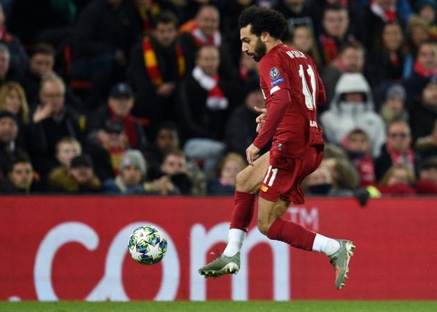 L'attaquant de Liverpool Mohamed Salah contre Naples en Ligue des champions, le 27 novembre 2019 à Liverpool [Oli SCARFF                           / AFP]