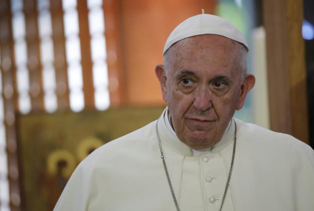 Le pape François à Genève, le 21 juin 2018 [Denis Balibouse / POOL/AFP]