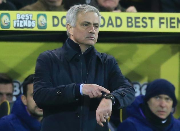 L'entraîneur de Tottenham José Mourinho lors du match à Norwich, le 28 décembre 2019 [Lindsey Parnaby / AFP]