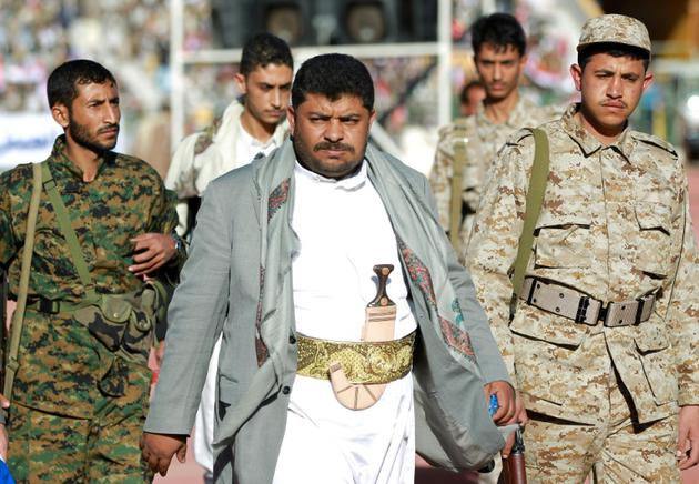 Le chef des rebelles yéménites Mohammad Ali al-Houthi à Sanaa, le 7 février 2015 [MOHAMMED HUWAIS / AFP]