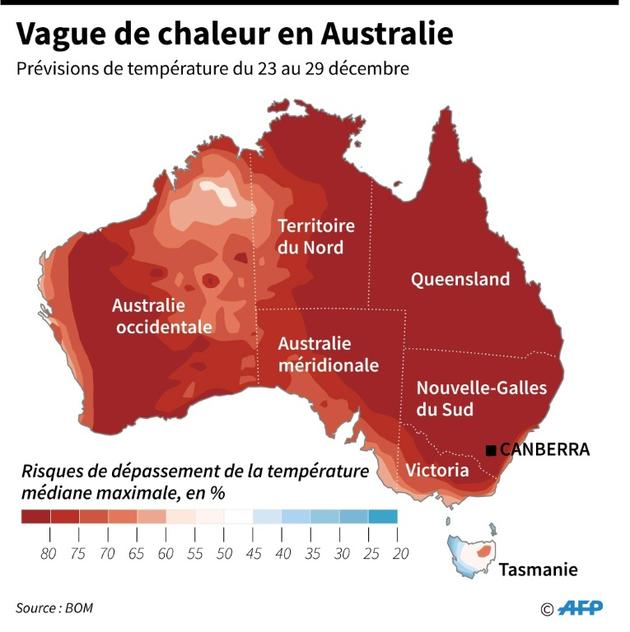 Vague de chaleur en Australie [ / AFP]