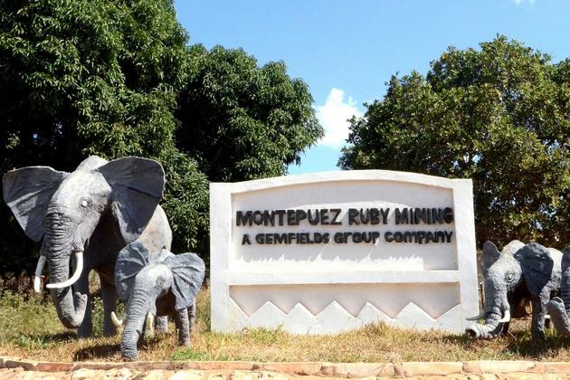 L'entrée de l'entreprise MRM, Montepuez Ruby Mining, le 3 août 2018 à Montepuez, au Mozambique [EMIDIO JOSINE / AFP]