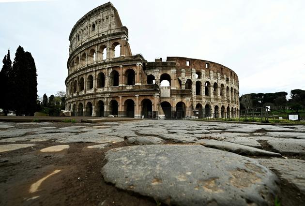 Le Colisée de Rome, le 28 mars 2020 [Vincenzo PINTO / AFP]