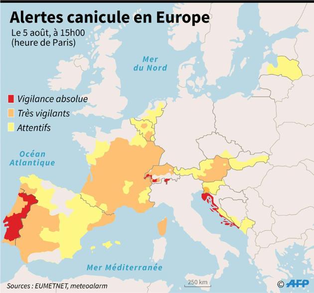 Alertes canicule en Europe [ / AFP]