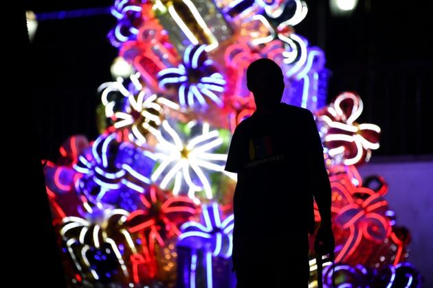 Des illuminations de Noël, le 13 décembre 2019 à Caracas, au Venezuela [Yuri CORTEZ / AFP]