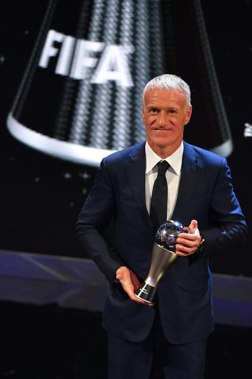 Didier Deschamps meilleur entraîneur aux Trophées Fifa le 24 septembre 2018 [Ben STANSALL / AFP]