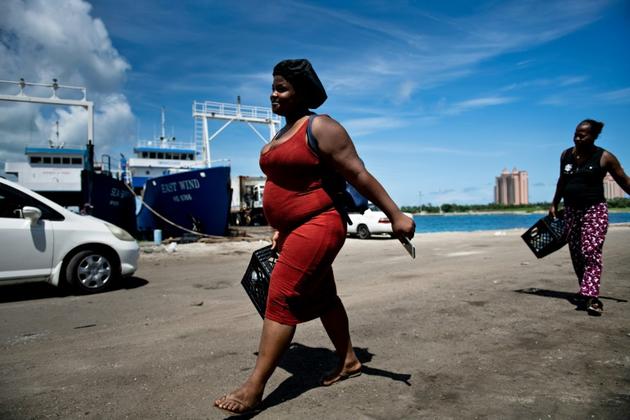 Natasha Young, au port de Nassau (Bahamas), le 8 septembre 2019 [Brendan Smialowski / AFP]
