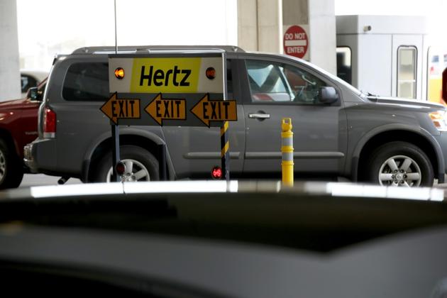 Une agence de location de voitures Hertz à l'aéroport de San Francisco le 30 avril 2020  [JUSTIN SULLIVAN / GETTY IMAGES NORTH AMERICA/AFP/Archives]