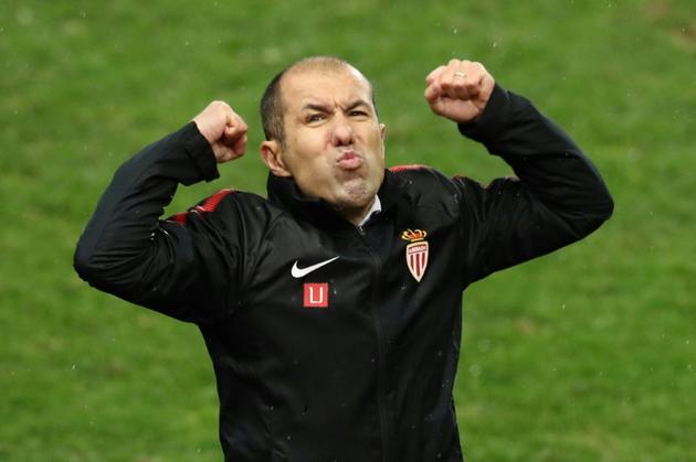 L'entraîneur de Monaco Leonardo Jardim heureux après la victoire contre Toulouse le 2 février 2019 au stade Louis-II   [VALERY HACHE / AFP]