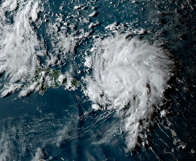 Photo satellite de Dorian transmise par le NHC le soir du 28 août [Jose ROMERO / NOAA/RAMMB/AFP]