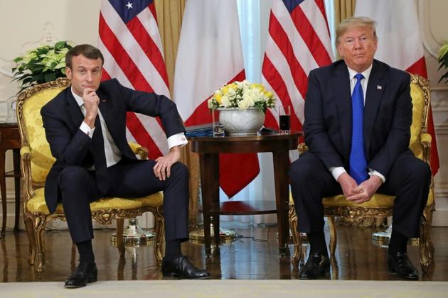Rencontre entre les présidents français Emmanuel Macron et américain Donald Trump, le 3 décembre 2019 à Londres avant le sommet de l'Otan [ludovic MARIN / POOL/AFP]