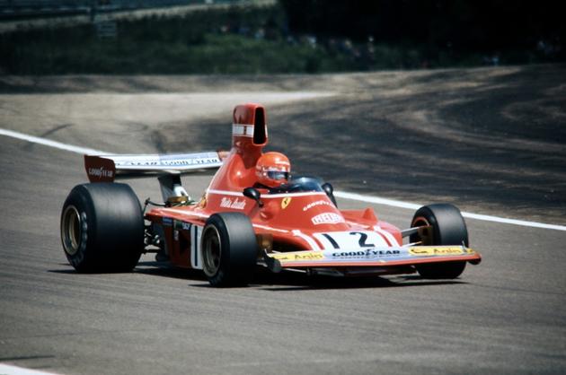 Niki Lauda drives pilote sa Ferrari 312 B3 lors du Grand Prix de France à Dijon-Prénois le 7 juillet 1974 [- / AFP]