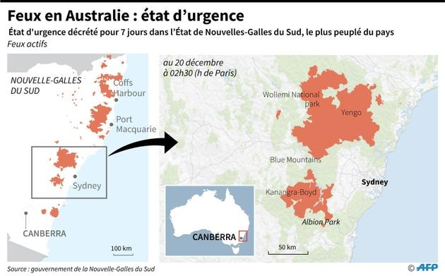 Feux en Australie : état d'urgence [John SAEKI / AFP]