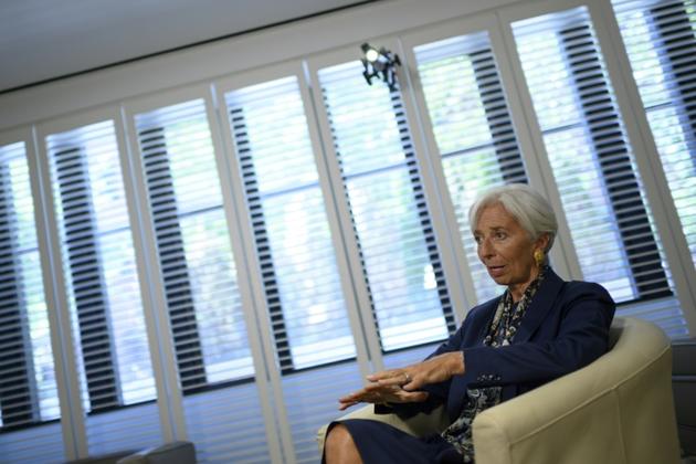 La directrice générale sortante du Fonds monétaire international (FMI), Christine Lagarde, au siège du FMI à Washington le 19 septembre 2019 [Eric BARADAT / AFP]
