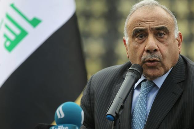 Le Premier ministre irakien démissionnaire, Adel Abdel Mahdi, le 23 octobre 2019 à Bagdad [AHMAD AL-RUBAYE / AFP/Archives]
