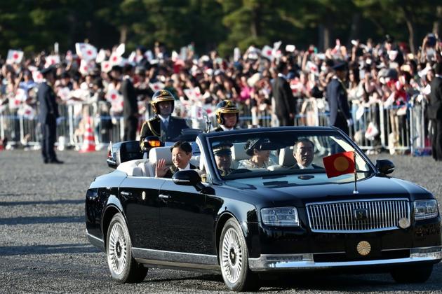 La parade royale devant des milliers de spectateurs à Tokyo le 10 novembre 2019 [Behrouz MEHRI / AFP]