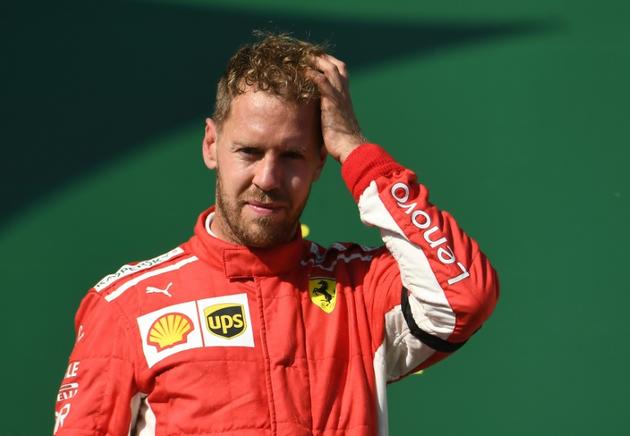 L'Allemand Sebastian Vettel (Ferrari), 2e du Grand Prix de Hongrie, le 29 juillet 2018 à Mogyorod, près de Budapest [ATTILA KISBENEDEK / AFP]