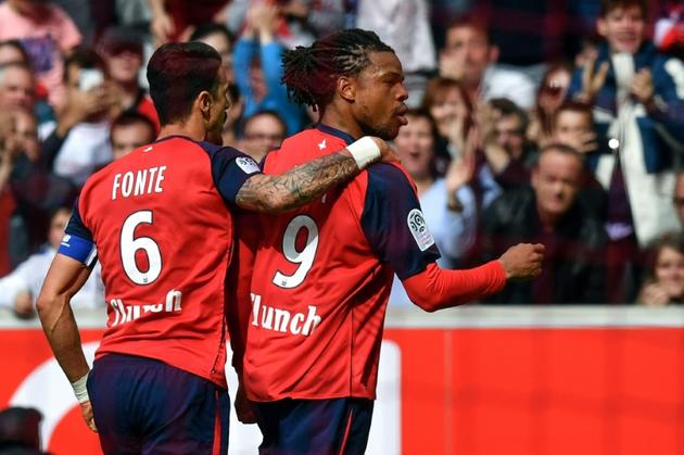 Lille, vainqueur de Bordeaux grâce à un but de Loïc Rémy à Villeneuve-d'Ascq, le 12 mai 2019, fait un pas décisif vers la 2e place de Ligue 1 [DENIS CHARLET / AFP]