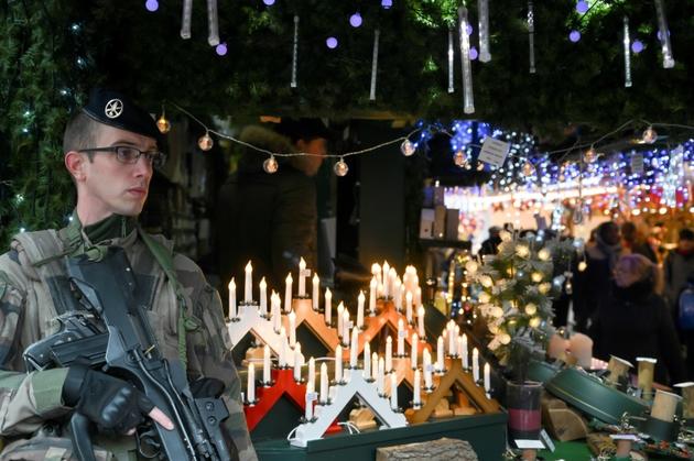 Patrouille militaire à la réouverture du marché, à Starsbourg, le 14 décembre 2018  [SEBASTIEN BOZON / AFP/Archives]