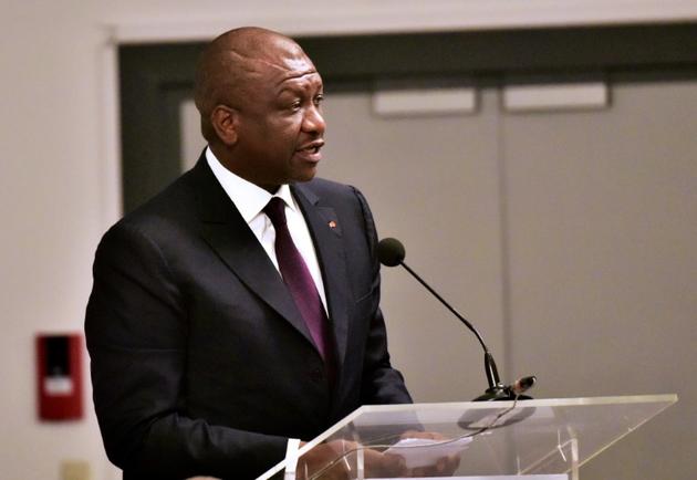 Le ministre ivoirien de la Défense Ahmed Bakayoko, le 27 mai 2016 à Abidjan alors qu'il était ministre de l'Intérieur [ISSOUF SANOGO / AFP/Archives]