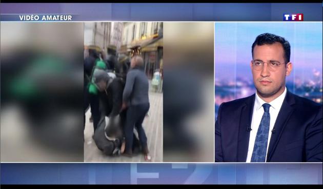 Capture d'écran réalisée le 27 juillet 2018 de l'interview d'Alexandre Benalla enregistrée et diffusée au 20H00 de TF1  [- / TF1/AFP]