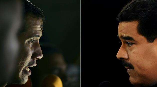 L'opposant Juan Guaido (g) et le président Nicolas Maduro (d) [YURI CORTEZ, Juan BARRETO / AFP/Archives]