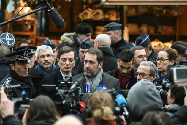Le ministre de l'Intérieur Christophe Castaner lors de la réouverture du marché de Noël après l'attentat, à Strasbourg, le 14 décembre 2018 [SEBASTIEN BOZON / AFP/Archives]