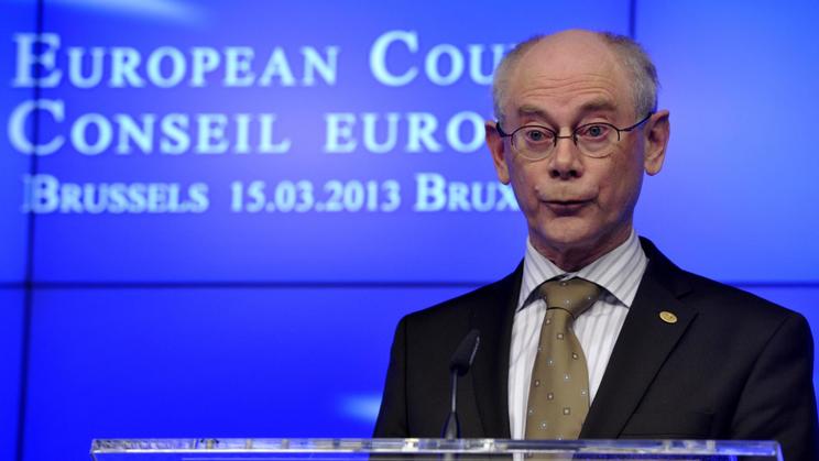 Le président du Conseil européen, Herman Van Rompuy, le 15 mars 2013 à Bruxelles [Georges Gobet / AFP/Archives]