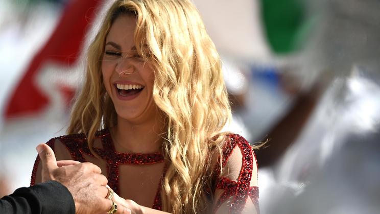 La chanteuse colombienne Shakira durant la cérémonie de fermeture de la Coupe du monde de football au stade de Rio de Janeiro, au  Brésil, le 13 juillet 2014 [Pedro Ugarte / AFP/Archives]