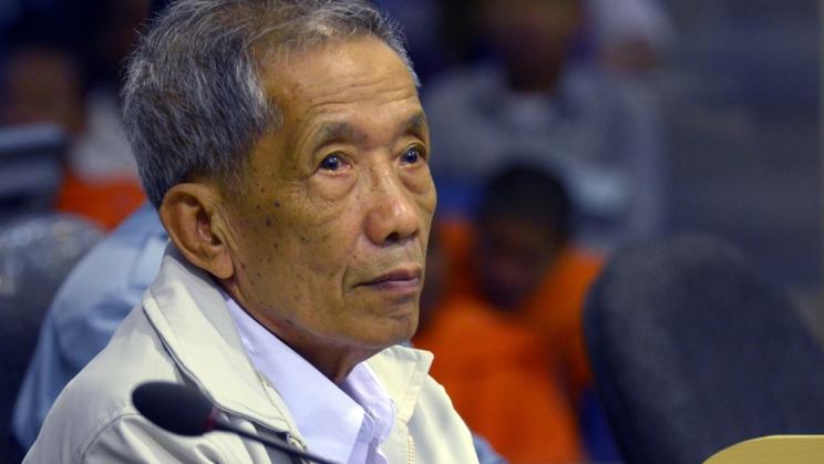 Kaing Guek Eav, alias "Douch", lors de son procès à Phnom Penh, le 3 février 2012 [NHET SOKHENG / ECCC/AFP/Archives]