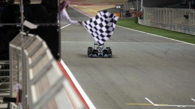 Le Britannique Lewis Hamilton (Mercedes) vainqueur du Grand Prix de Bahreïn de Formule 1 le 6 avril 2014 à Manama [Patrick Baz / AFP]