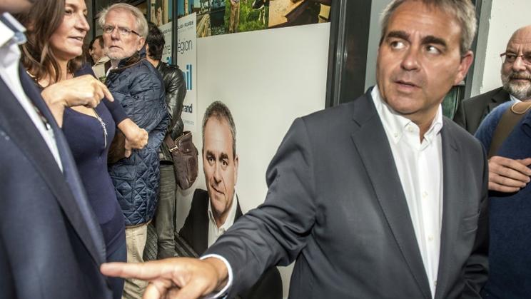 Xavier Bertrand en campagne pour les régionales le 27 août 2015 à Lille  [PHILIPPE HUGUEN / AFP/Archives]