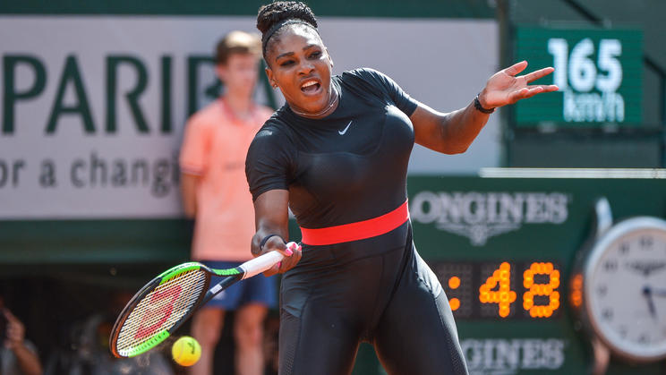 Serena Williams porte cette combinaison pour ses vertus médicales.