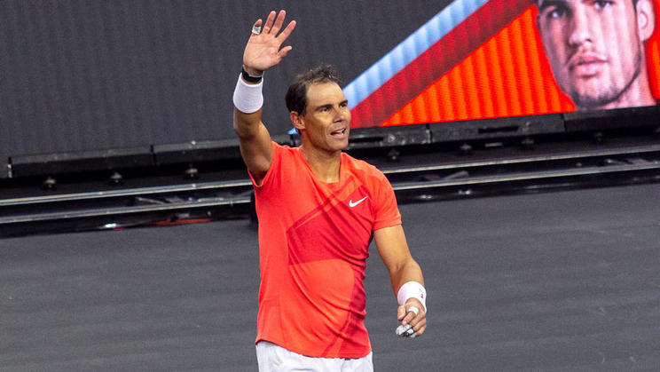 Rafael Nadal a disputé un match exhibition contre Carlos Alcaraz à Las Vegas.