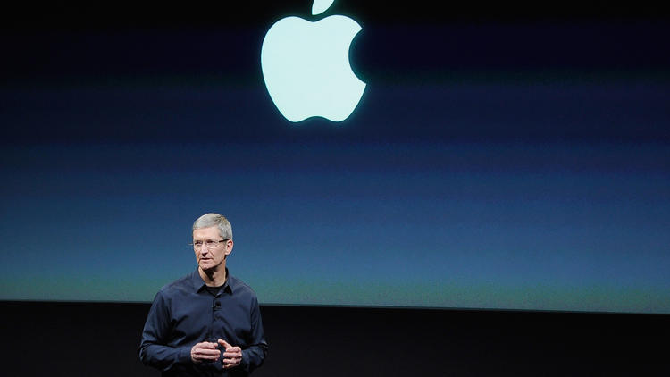 Tim Cook, le dirigeant d'Apple, le 4 octobre 2011 à Cupertino, en Californie [Kevork Djansezian / Getty Images/AFP/Archives]