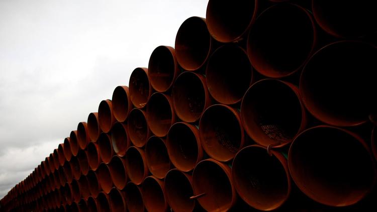 Un site de fabrication de pipeline à Oklahoma [Tom Pennington / Getty Images/AFP]