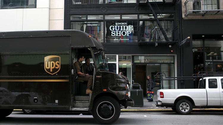 Un fourgon d'UPS dans les rues de San Francisco, le 20 décembre 2012 [Justin Sullivan / Getty Images/AFP/Archives]