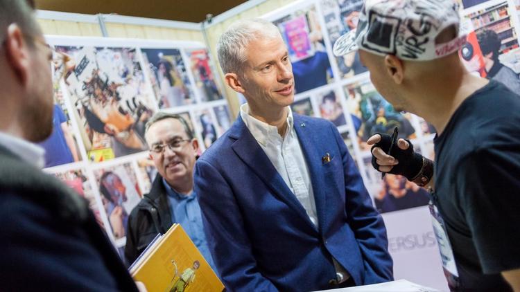 Le ministre de la Culture, Franck Riester, avait lancé l'année de la BD lors du festival d'Angoulême 2020