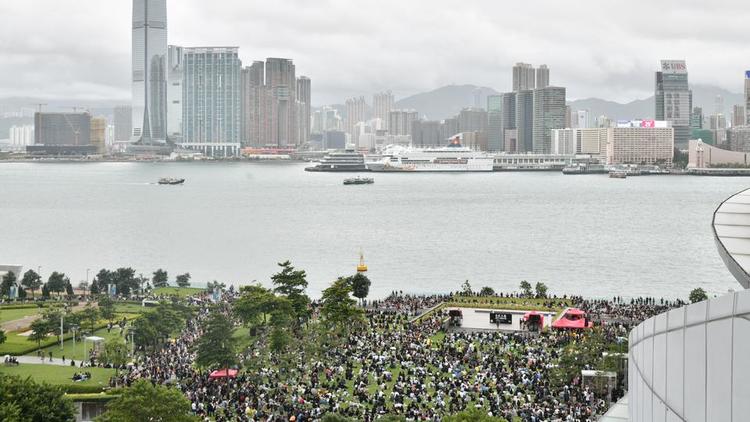 Un rassemblement en prévision de la grève à Hong Kong