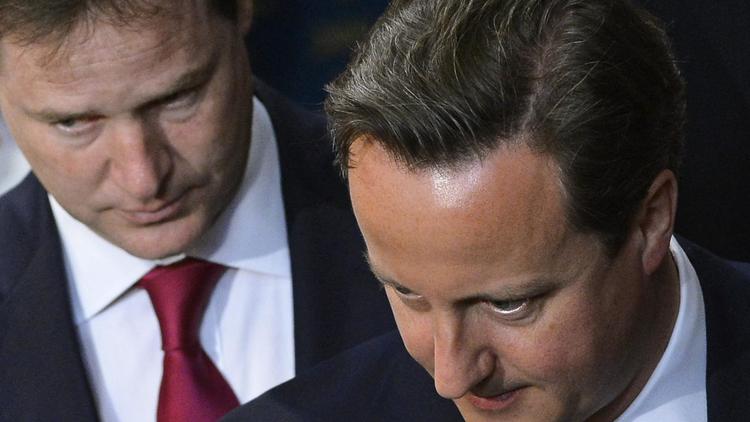 Le Premier ministre britannique David Cameron à Londres le 8 mai 2013 [Toby Melville / Pool/AFP/Archives]